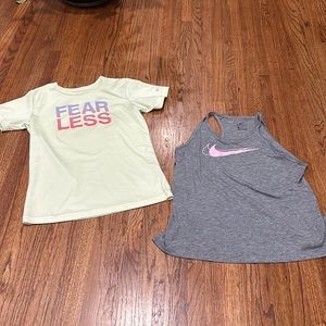 Nike and Columbia shirts girls 10
